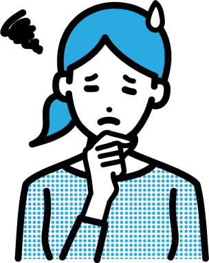 思い悩む人の画像